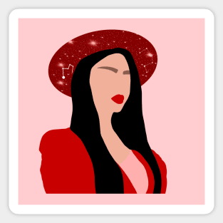 Red Lady 3 Sticker